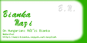 bianka mazi business card